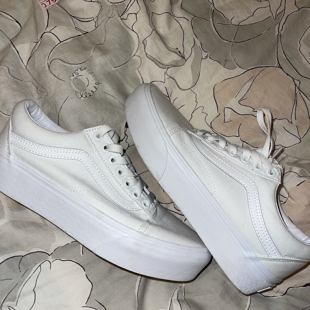 White platform vans